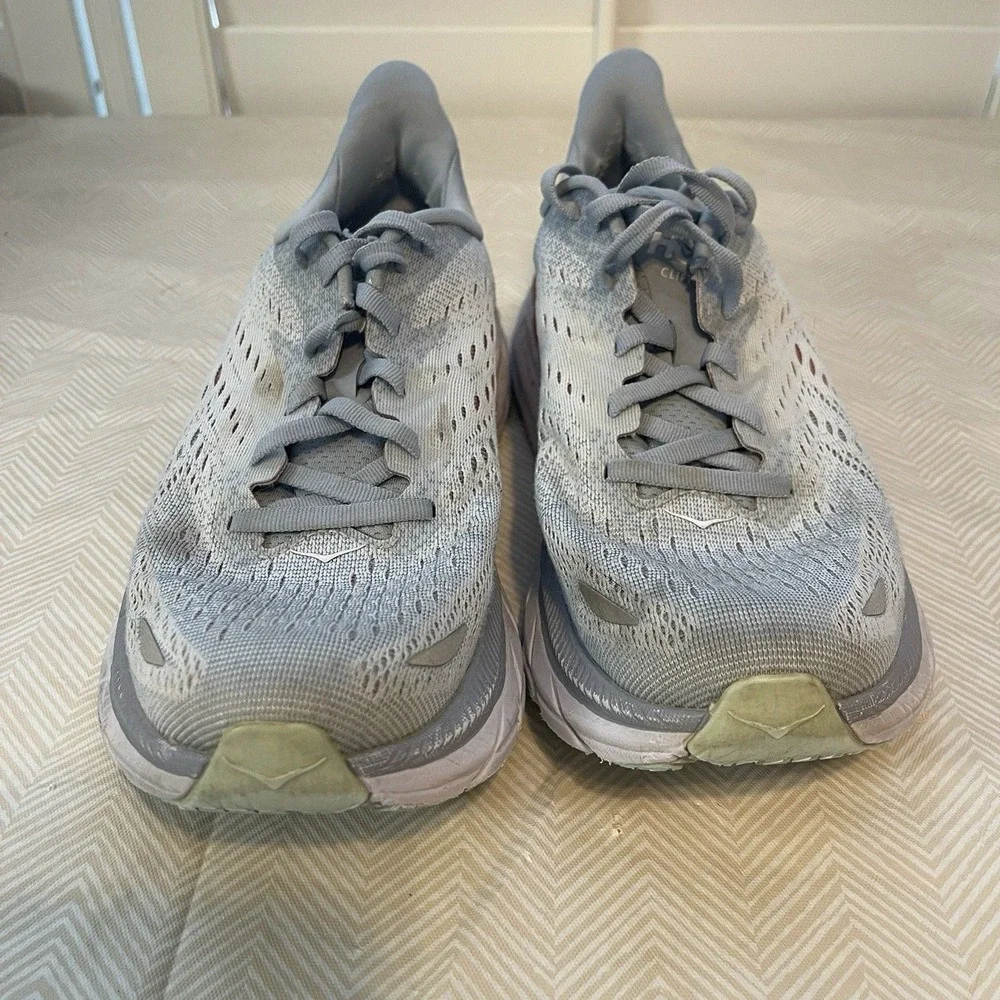 Hoka One One‎ Clifton 8 Women's Sz 8.5B Aqua Blue Running Shoes Sneakers